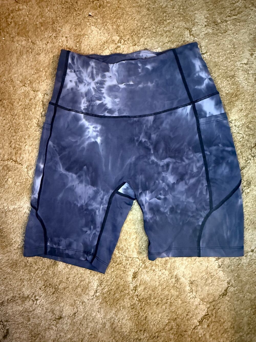 BALEAF Women’s Bike Shorts Tie Dye Side Pockets Size Small